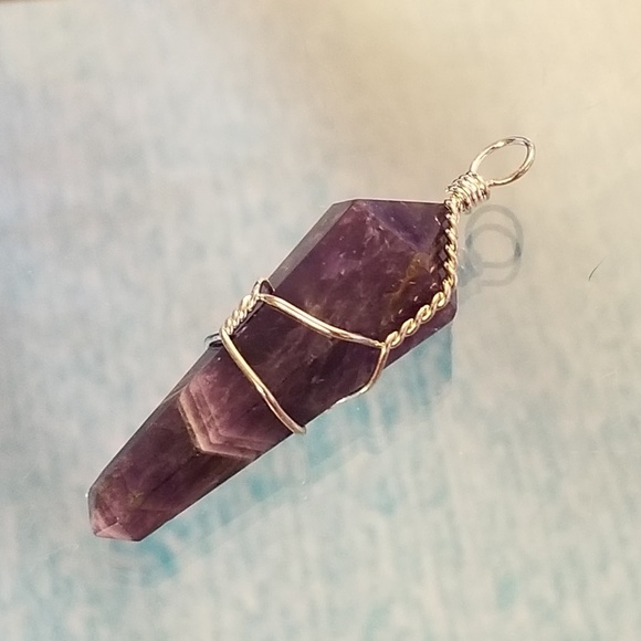 Isabella Robin Jewelry - NWT Handmade Amethyst Sterling WireWrapped Pendant